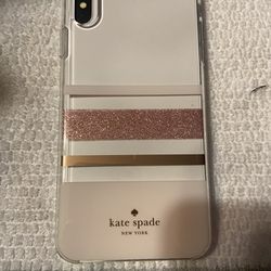 iPhone Case Kate Spade  For iPhone X S  Max  Clear With Pink And Gold