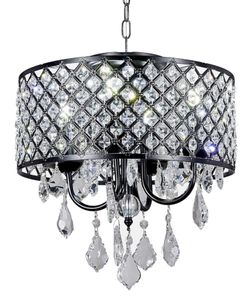 Antiqued Black Crystal Chandelier