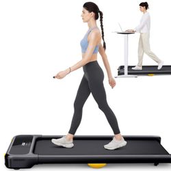 2 in 1 Under Desk Treadmills, 2.5HP Folding Electric Treadmill with Dual LED Display & Remote Portable Treadmill Foldable Walking Treadmill Jogging Ru
