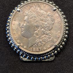 1887 Morgan Silver Dollar Money Clip