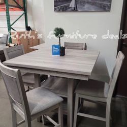5-pc Counter Height Dining Table Set