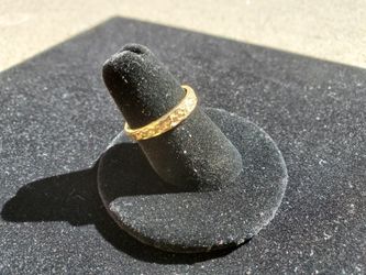 Wedding band 14k solid yellow gold 6 1/2