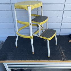 Vintage Cosco Pull Out step stool ladder 1950s.