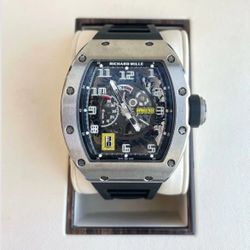 Men's watch Swiss watch Black dial PVD coated titanium case Rubber strap Black