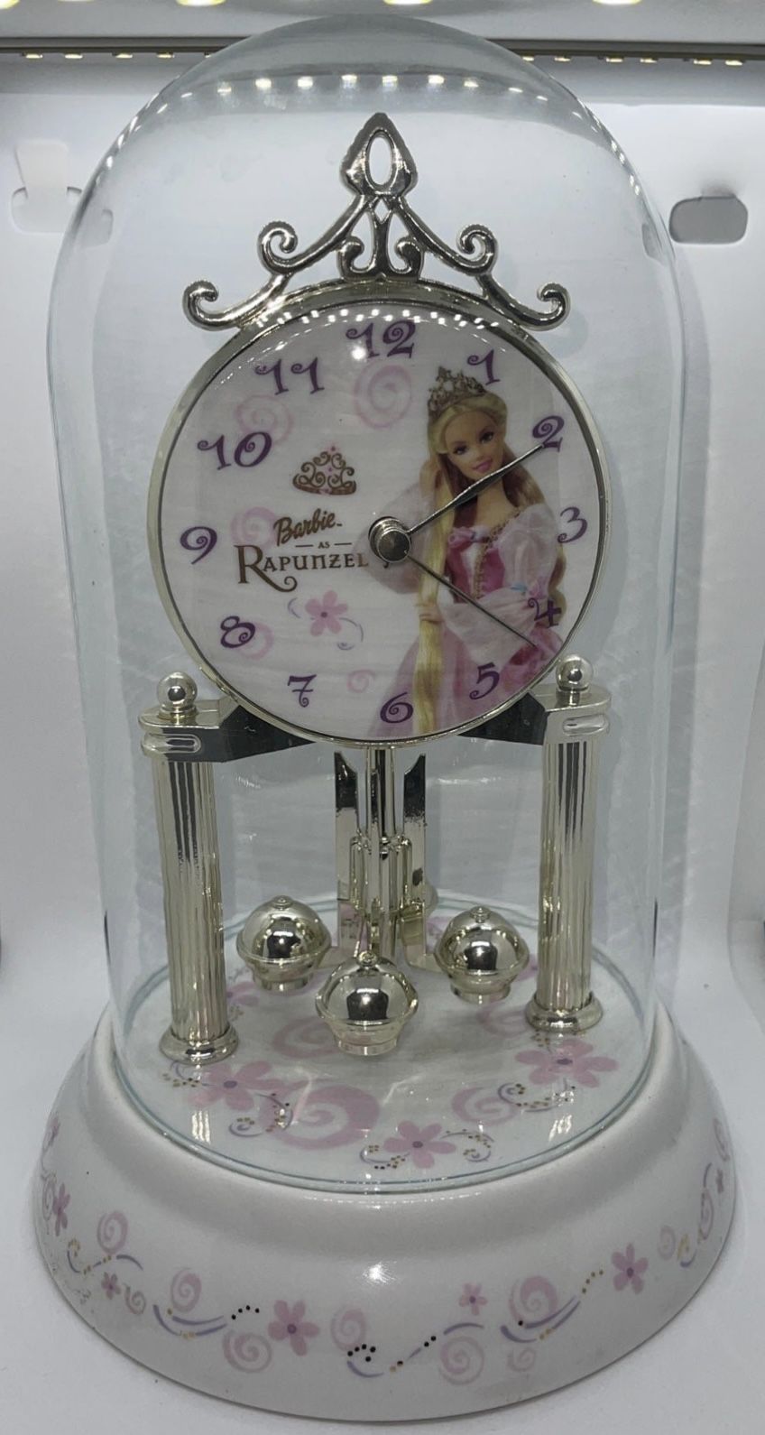 9" Barbie Rapunzel Anniversary Vintage Clock Collector's Item (18948/46000)