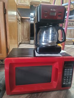 Microwave And Coffe Pot