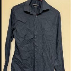 JOHN VARVATOS BLACK PRELOVED DRESS SHIRT. 14 1/2, 32/33