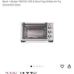 Black + Decker TO6135-1SD 6-Slice Crisp N Bake Air Fry Convection Oven