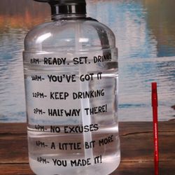 Gallon Water Bottle Motivational Gym Water Bottle 