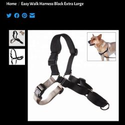 Black And Gray, Medium, Easy Walk, Trainers, Dog Harness