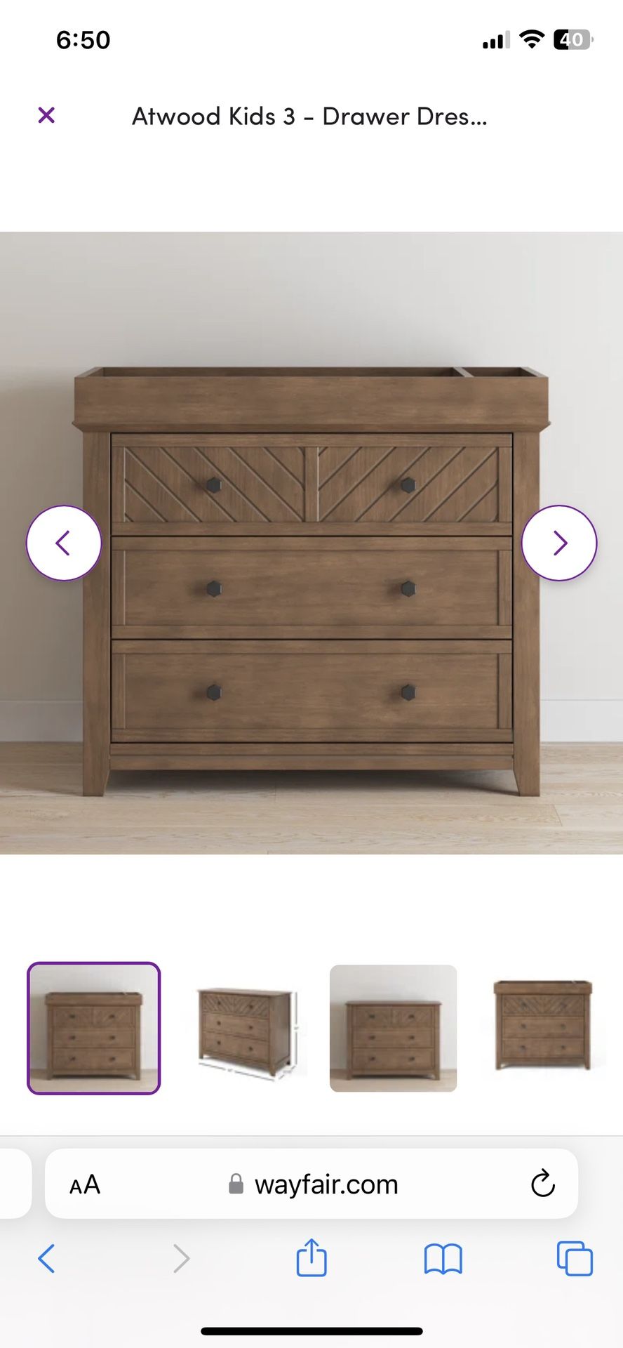 Child Craft 3-drawer Dresser with Changing Table Topper