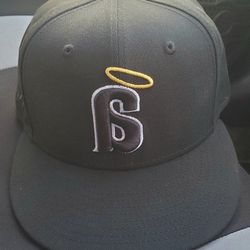 Angels Fitted Cap 7-3/8 Black/White Slightly Used Asking $30 Firm on Price