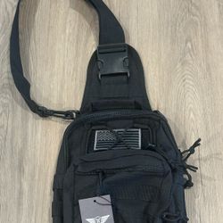 Stealth Angel Shoulder Sling Backpack Military Style Black NWT