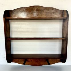 Vintage Handcrafted Real Wood Shelf Wall Hanging Tap See More for All Info 