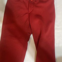 Girls Red Mizuno Softball Pants