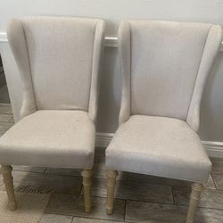 2 Wingback Dining Chairs