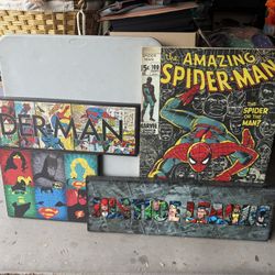 Super hero canvas prints 70$ For All Four!