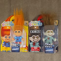 Good Luck Trolls Chucky & Katherine Exorcist Believer Horror Figures Lot of 2