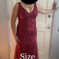 Ever Pretty Dress Women's Double V-Neck Fishtail Sequin Evening Dress