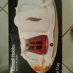 NEW IN BOX TEA MAKER ELECTRIC KETTLE TEA TRAY by RUSELL HOBLES