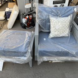 Cassandra Patio Chair With  Ottoman 