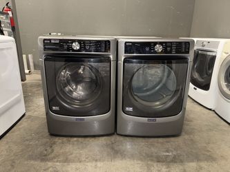 MAYTAG XL CAPACITY WASHER DRYER ELECTRIC SET STACKABLE 