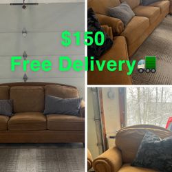 (🚛 Free delivery🚛) Flexsteel sofa and 2 loveseats