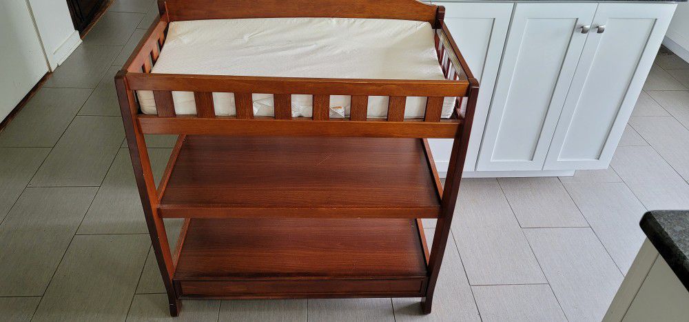 Cherry Wood Changing Table Excellent Condition