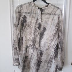Long Sleeve Sheer Blouse