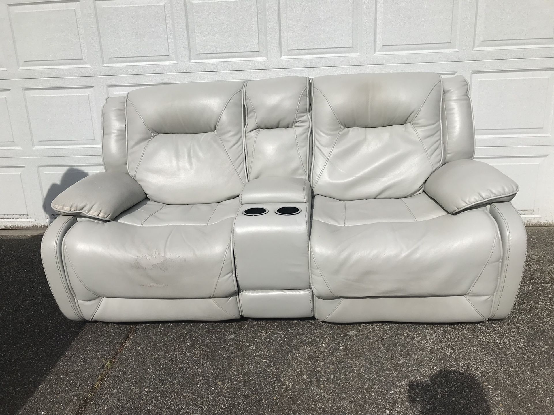 FREE RECLINING SOFA…..Some Wear And Tear
