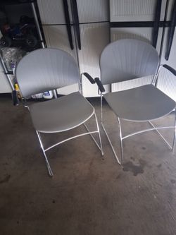 2 Marlin Stackable Arm Chairs