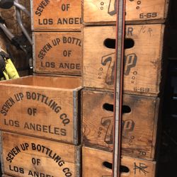 Old 7up Soda Bottle Crates