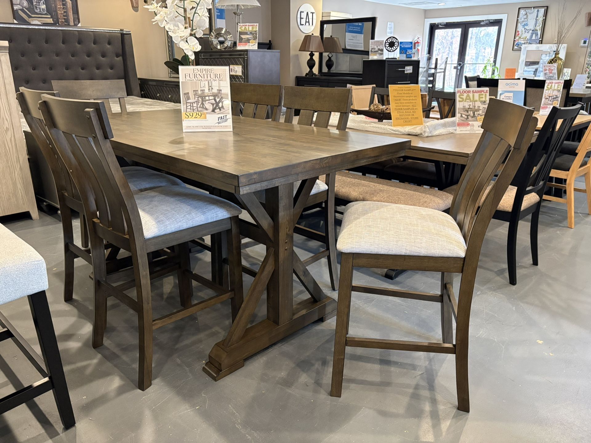 New 7pc Counter Height Dining Set