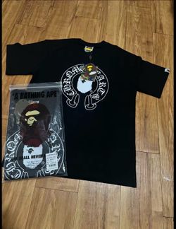 Bape shirt chrome heart size m