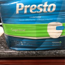 Presto Supreme Underwear Large 18 (44”-58”)