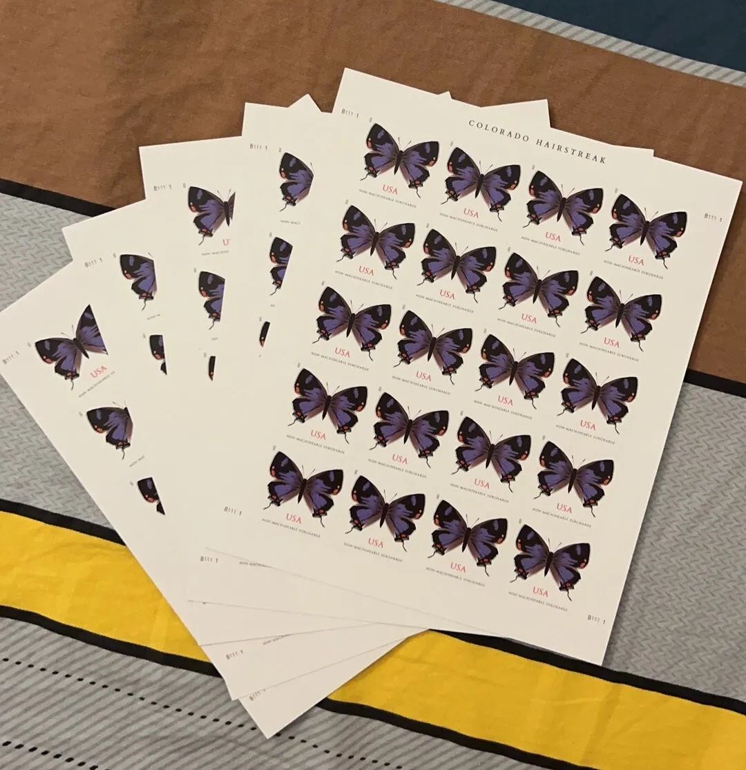 1000 Mint US Colorado Hairstreak Butterfly Forever Stamps
