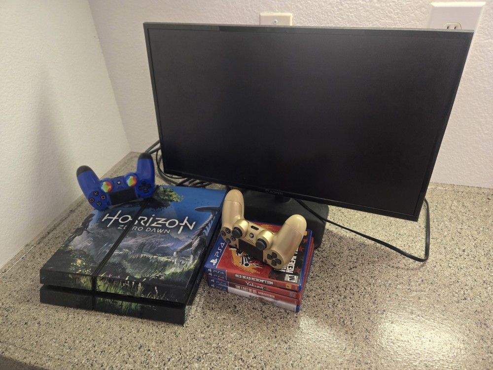 Ps4 1TB Plus Monitor &' Games.
