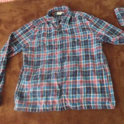 Wallace And Barnes By J. Crew Zip Front Flannel Medium Midnight Plaid reimagined