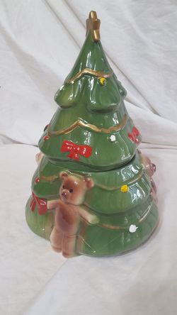 Ceramic Christmas Cookie Jar