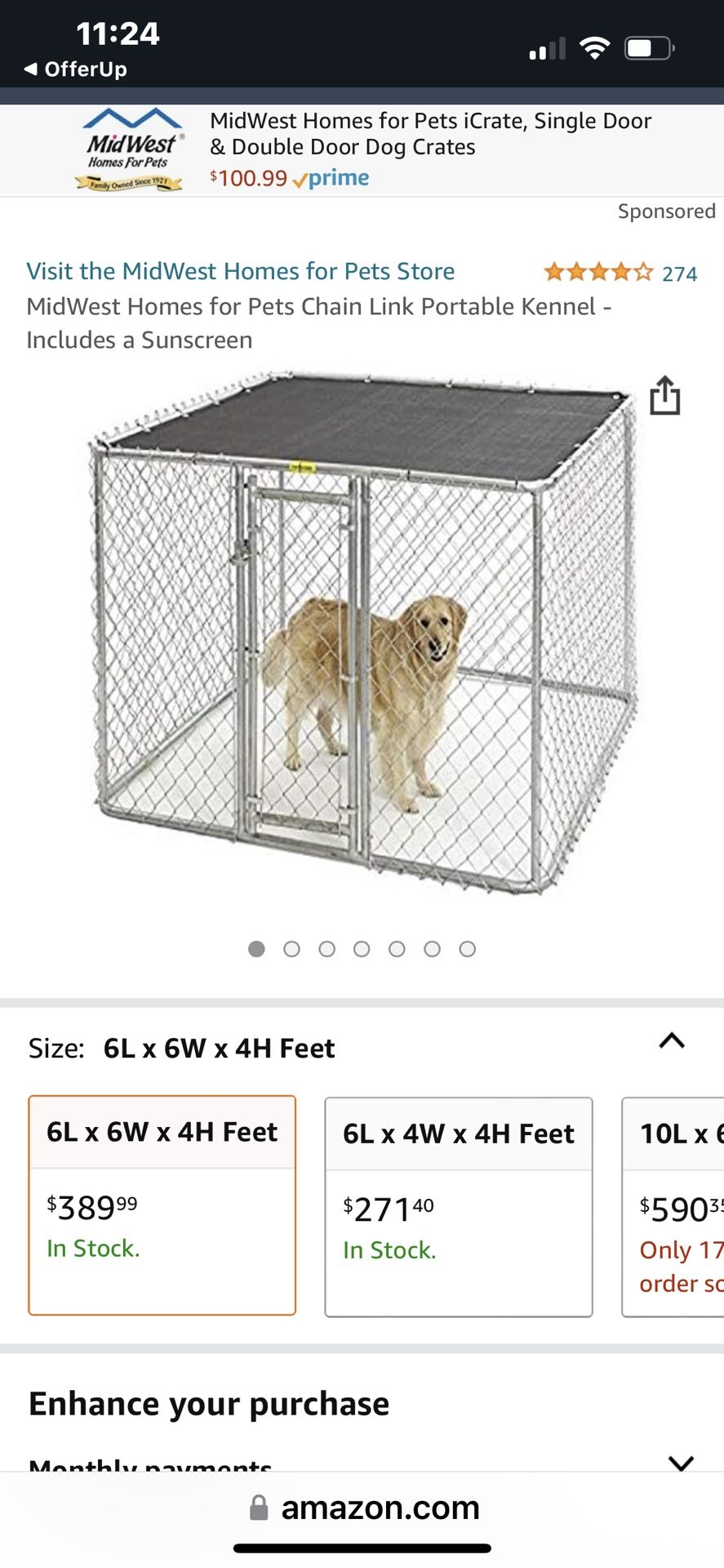 Dog Kennel Never Used An Never In The Weather