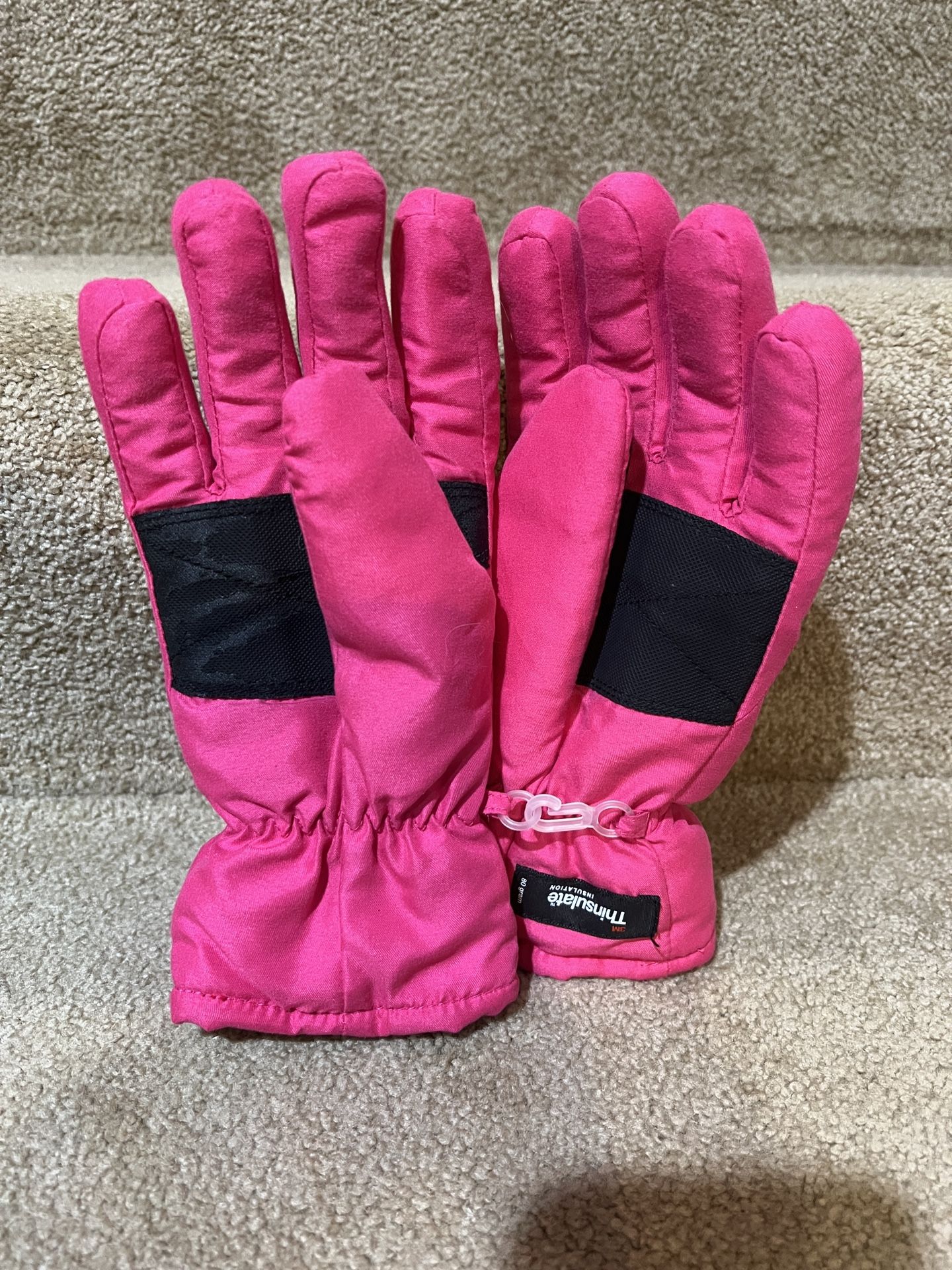 Thinsulate Girls Youth size Pink Ski Winter Snow Gloves