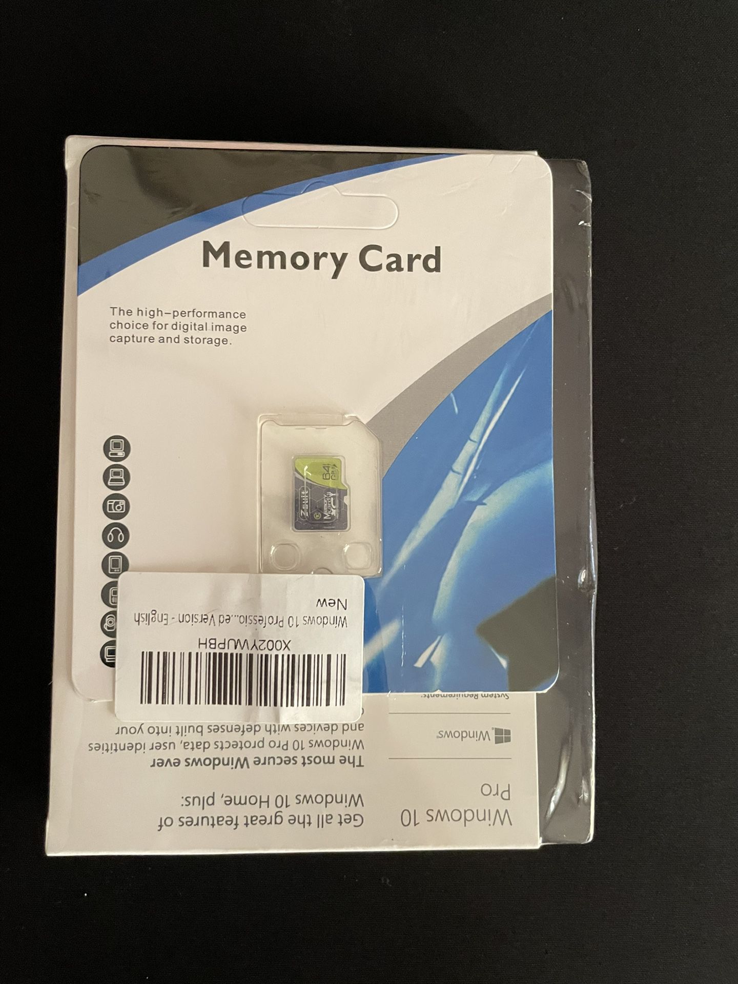 Windows 10 Pro With Memory Card