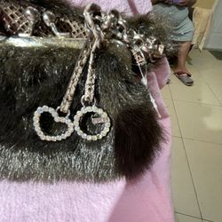 Fuzzy Brown Small Young Ladies Purse