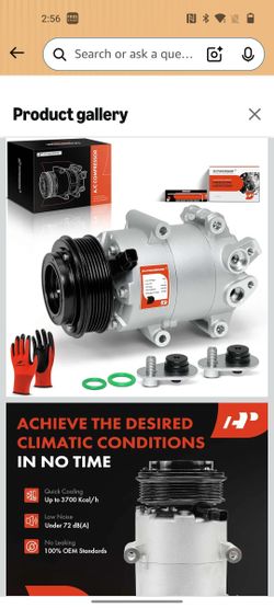 A-Premium Air Conditioner AC Compressor with Clutch Compatible with Ford Fiesta 1.6L 2014-2019