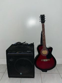Crescent Acoustic Guitar and Amplifier Bundle
