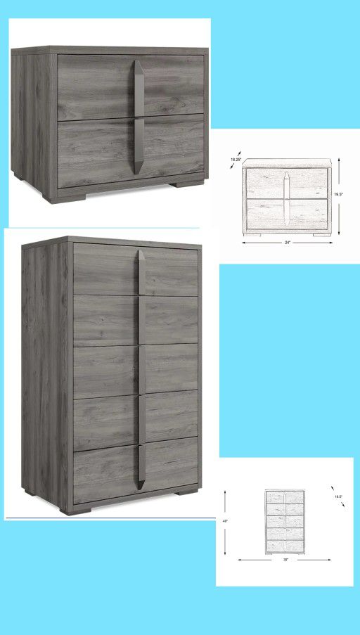 Dresser Chest & 2 Nighstands (price is Only For Dresser)