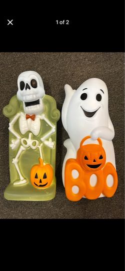 Halloween Ghost & Skeleton Blow Mold Target Battery Operated