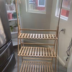 Bamboo 3-Tier Hanging Plant Stand Planter Shelves Flower Pot Organizer Rack