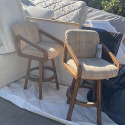 3  high raised chairs 