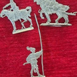 Vintage Pewter Soldiers Set of 3